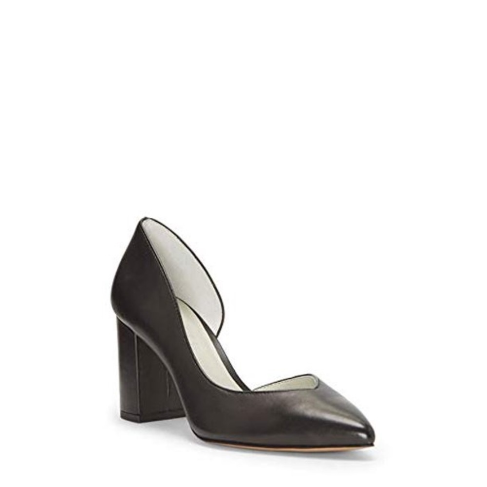1. STATE Sisteen Half D’Orsay Leather Pumps Black